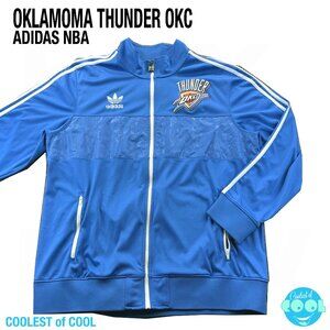 Adidas Oklahoma City Thunder Jacket Mens 2XL Blue OCT NBA Basketball Full Zip